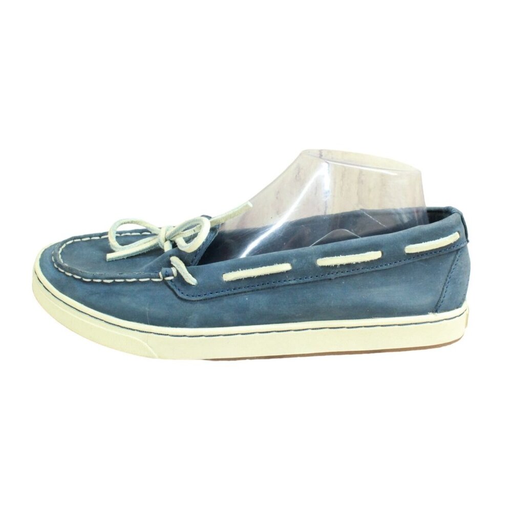 LL Bean Camp Mocs Navy Leather Slip On Campside Comfort Size 10 M